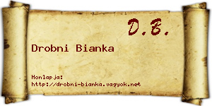 Drobni Bianka névjegykártya