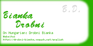 bianka drobni business card